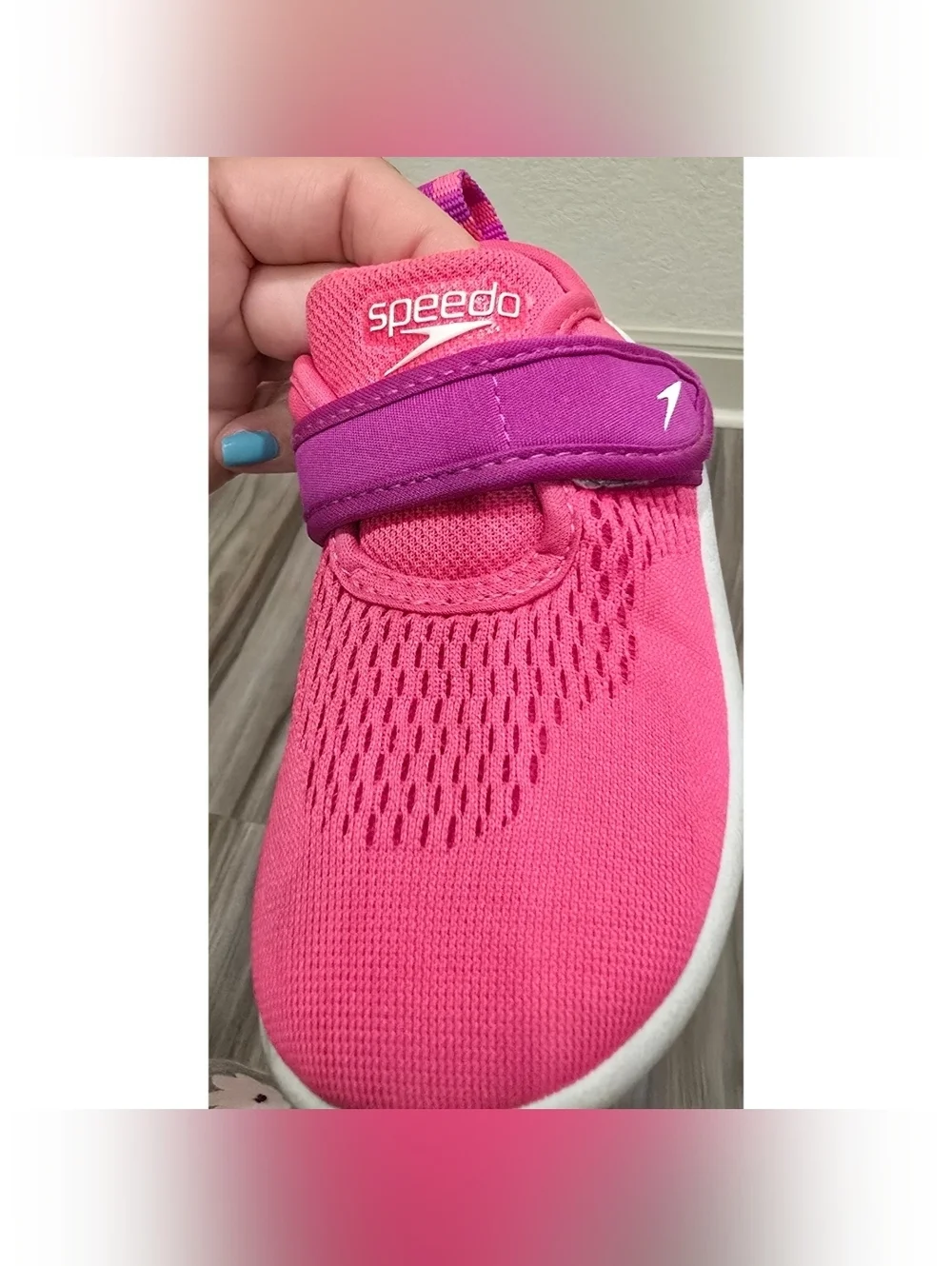 Speedo Water Shoes Pink Purple Kids Swim Beach Pool Shoes Size Medium